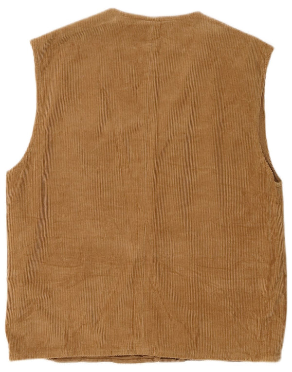 Belfe Feminino Corduroy Gilet IT 48 XL Marrom Rayon