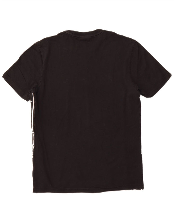 Camiseta gráfica masculina Diadora Top médio algodão preto