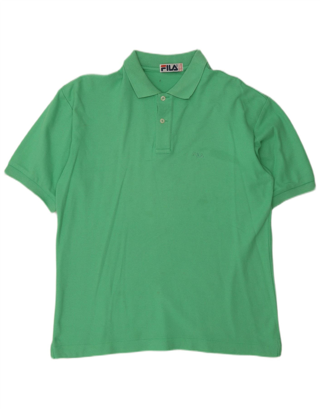 Camisa polo masculina Fila IT 48 algodão verde médio