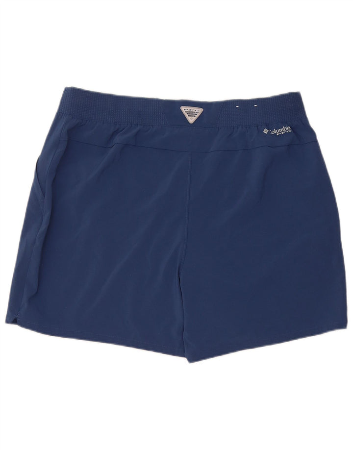 Shorts casuais femininos Columbia grande W32 azul marinho poliéster