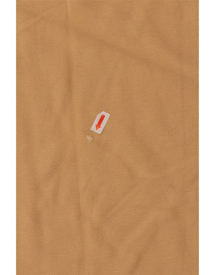 Camisa polo masculina de manga comprida FILA algodão bege médio