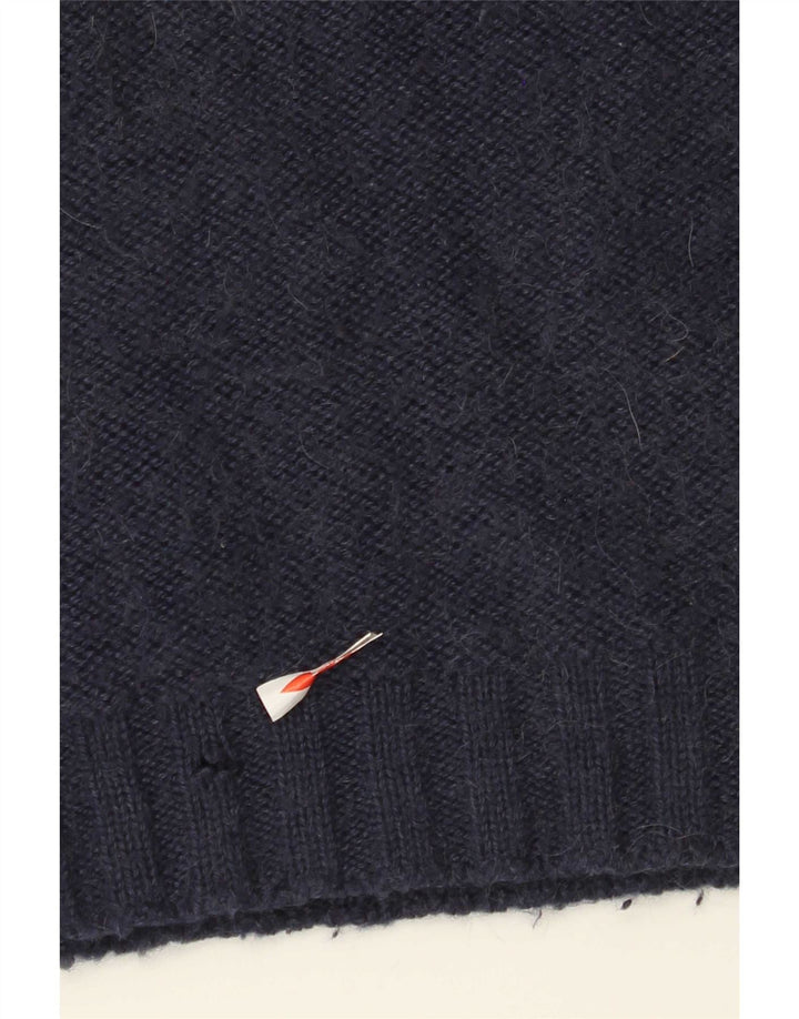 Suéter masculino Armani Jeans com gola com botão 2XL azul marinho