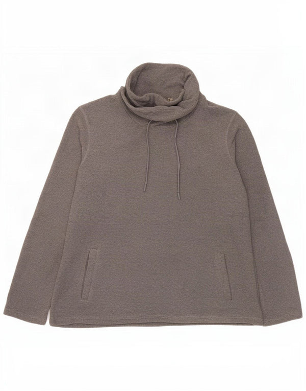 Suéter feminino de lã com gola xale Mountain Warehouse Reino Unido 18 XL poliéster cinza