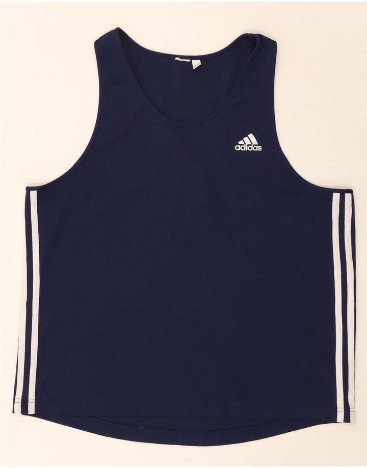 Adidas Mens Colete Top Grande Azul Marinho