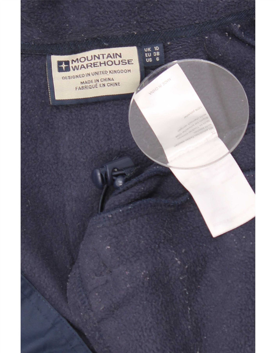 Jaqueta corta-vento feminina com capuz Mountain Warehouse Reino Unido 10 pequena azul marinho