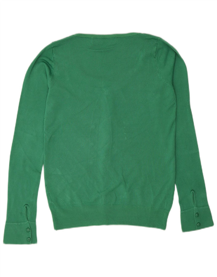 Suéter cardigã feminino Zara Reino Unido 12 rayon verde médio