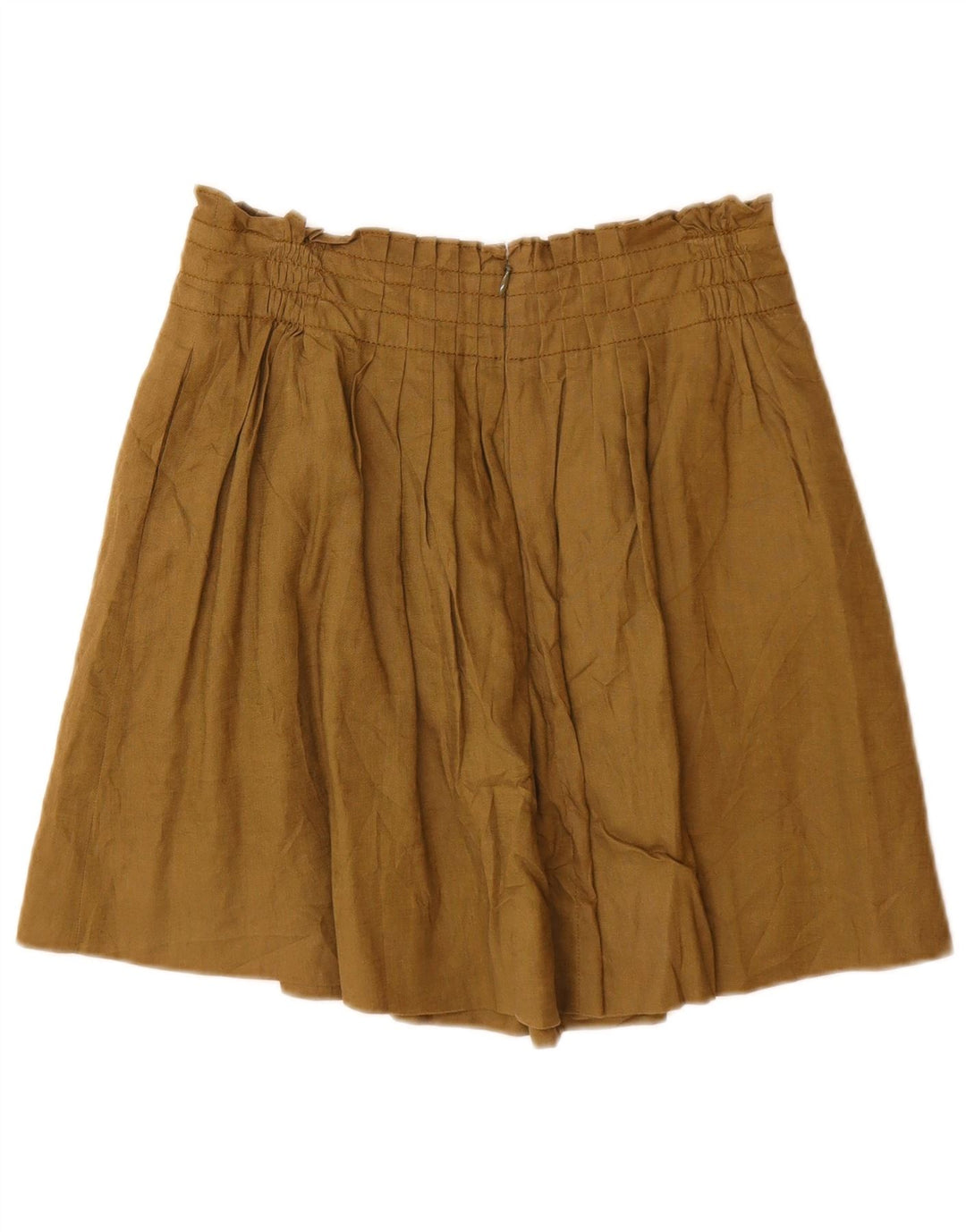 J. Crew saia larga feminina EUA 2 XS W26 linho cáqui