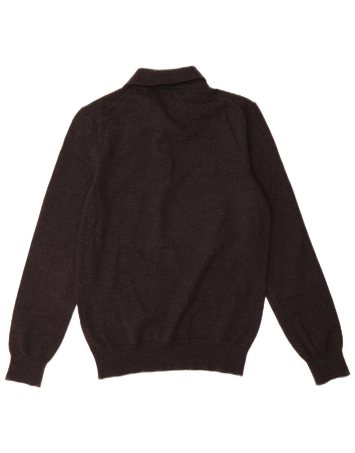 Suéter masculino Lacoste Classic Fit com gola polo tamanho 3 pequeno lã cinza