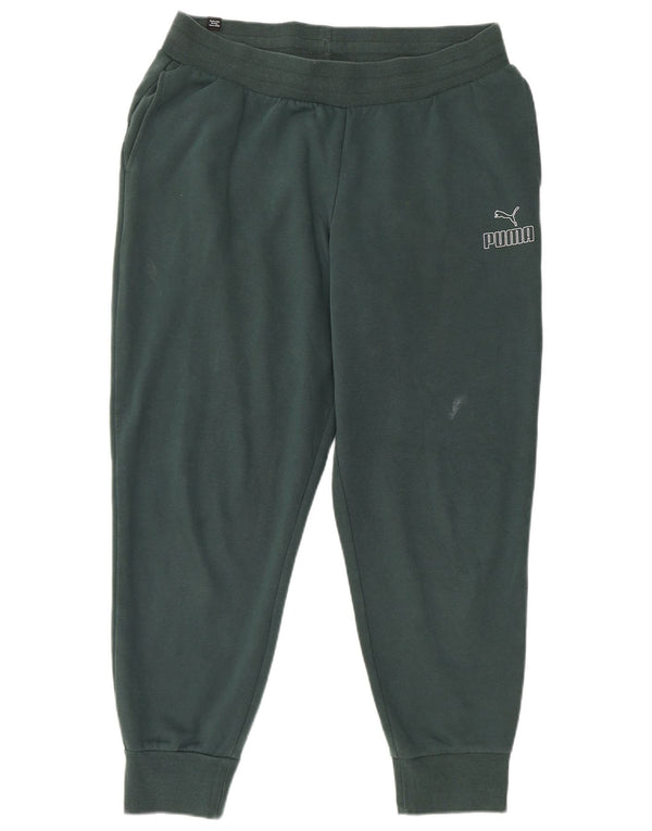 Calça de treino feminina PUMA Joggers UK 16 grande algodão verde