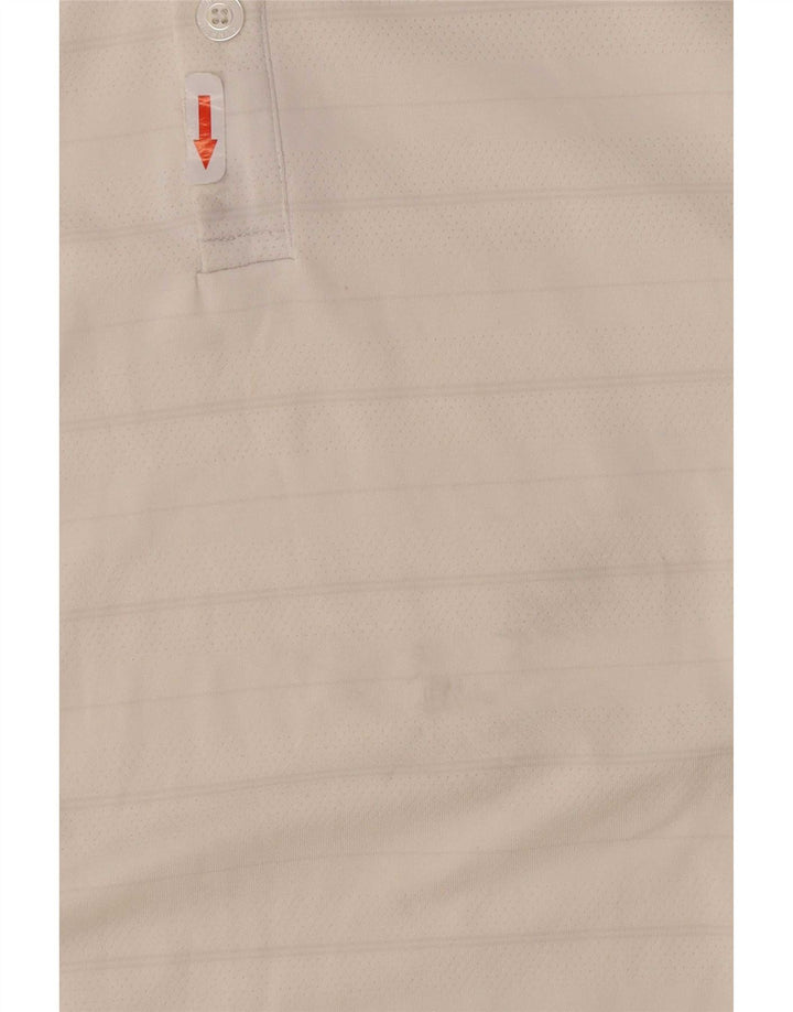 Camisa polo masculina Nike UK 47/48 2XL poliéster listrado branco