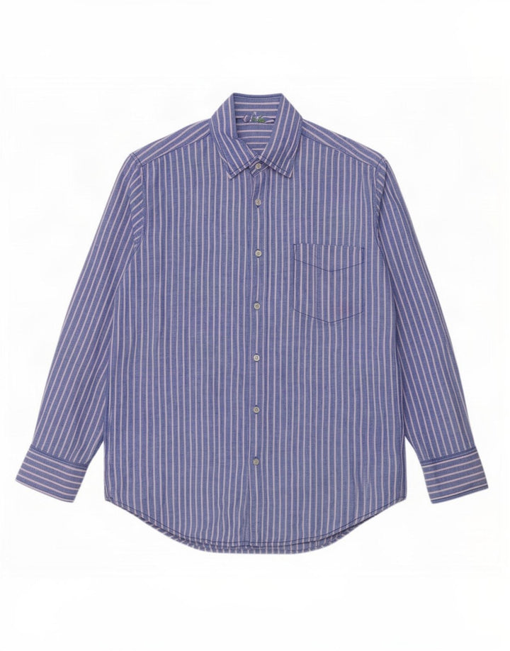 Camisa masculina Boden de linho listrado azul médio