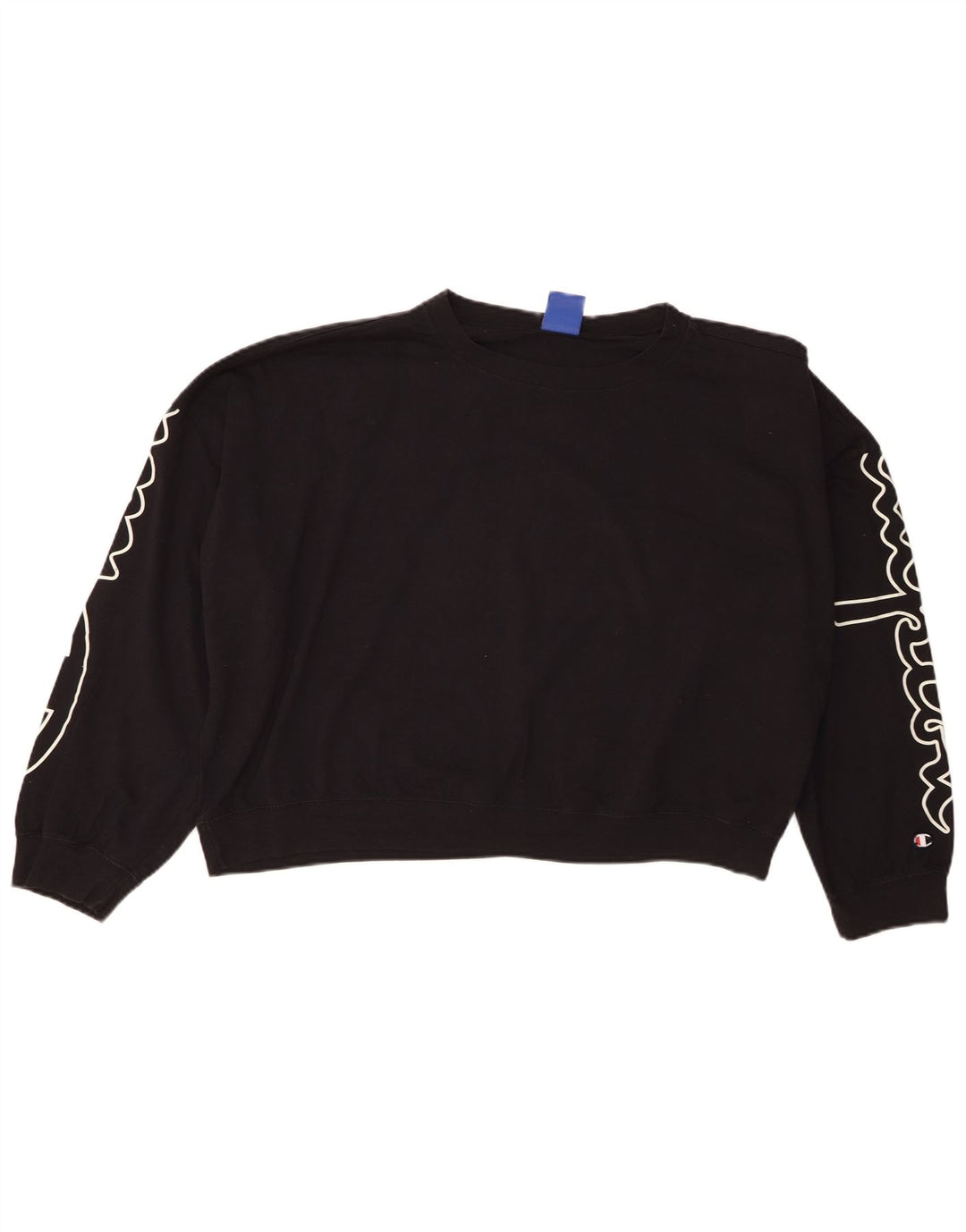 Champion feminino oversized gráfico moletom jumper UK 14 médio preto