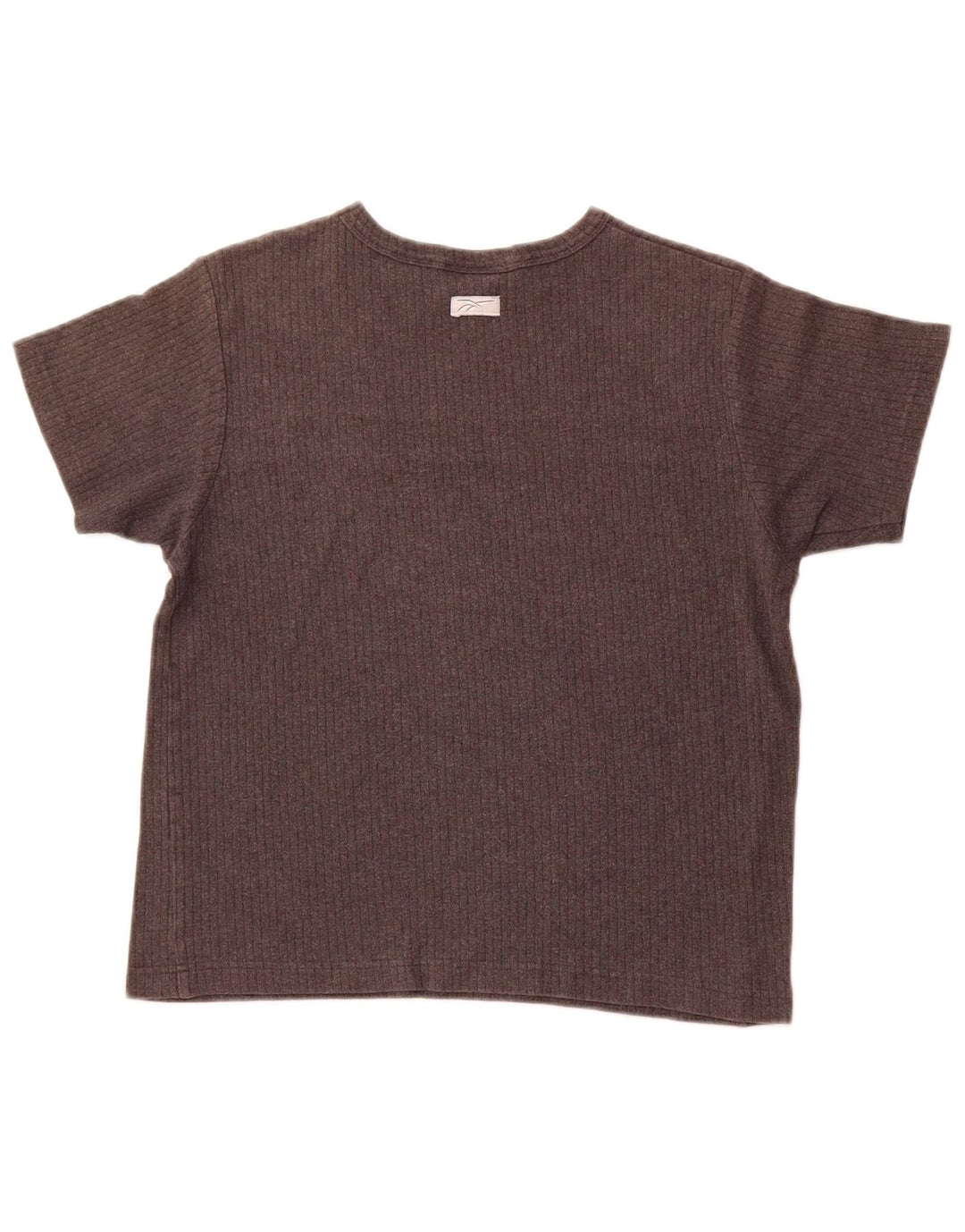 Camiseta feminina REEBOK UK 12 algodão colorblock cinza médio