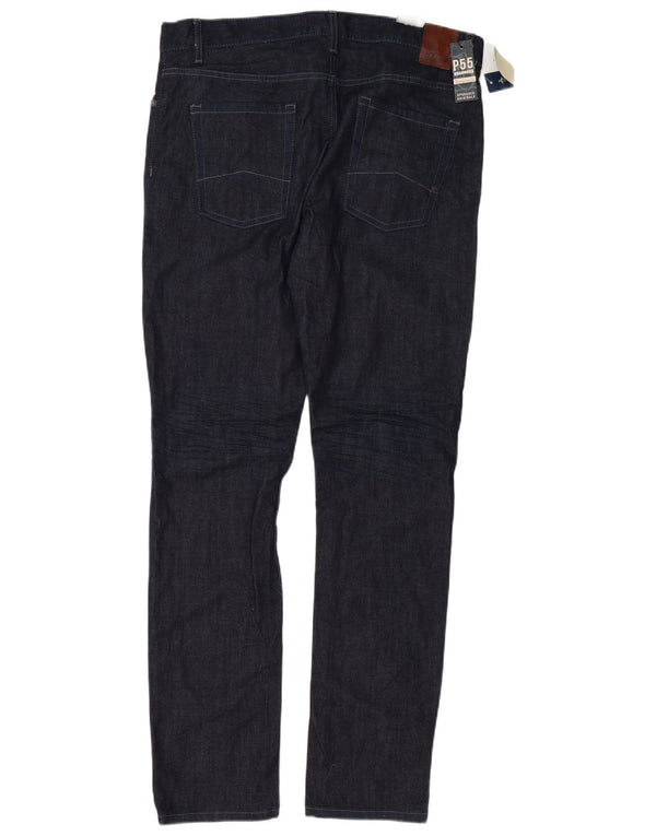 Penguin Mens Jeans Slim W36 L34 Azul Marinho Algodão