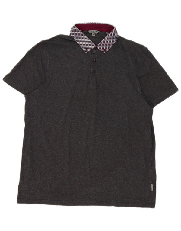 Camisa polo masculina Ted Baker tamanho 4 grande cinza