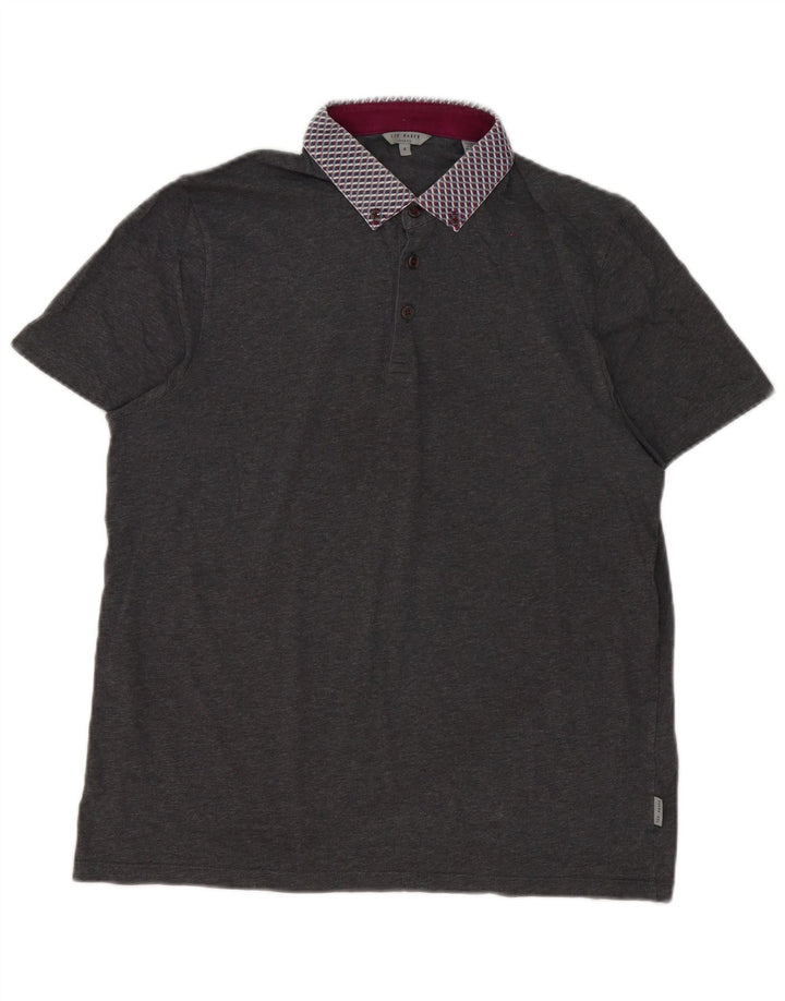 Camisa polo masculina Ted Baker tamanho 4 grande cinza