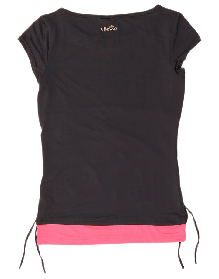 Camiseta feminina Ellesse com estampa gráfica UK 12 médio azul marinho colorblock