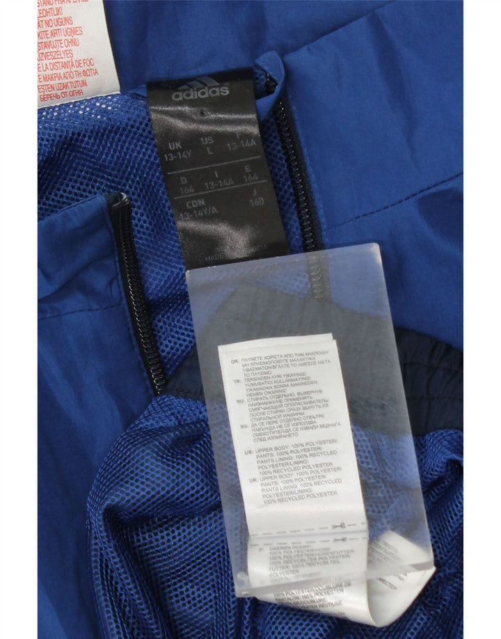 Jaqueta de chuva Adidas Menino 13-14 Anos Azul Marinho Colorblock Poliéster