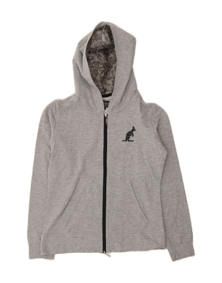 AUSTRALIAN L'ALPINA Womens Zip Hoodie Sweater IT 42 Medium Grey Cotton Vintage AUSTRALIAN L'ALPINA and Second-Hand AUSTRALIAN L'ALPINA from Messina Hembry 