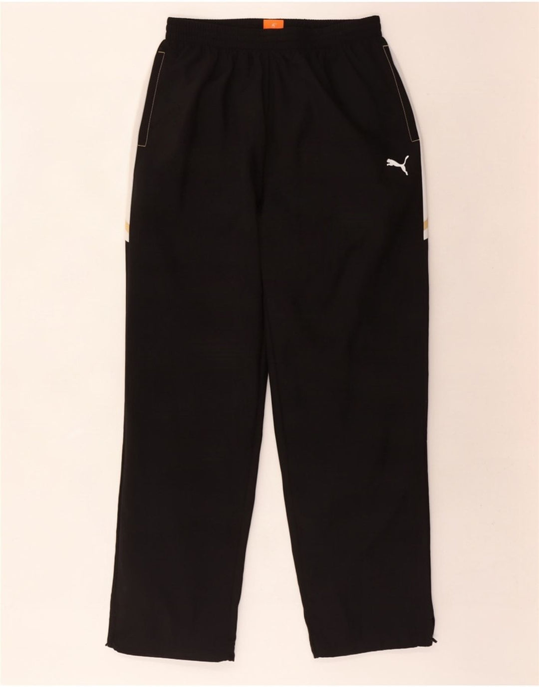Calça de treino masculina Puma grande poliéster colorblock preto