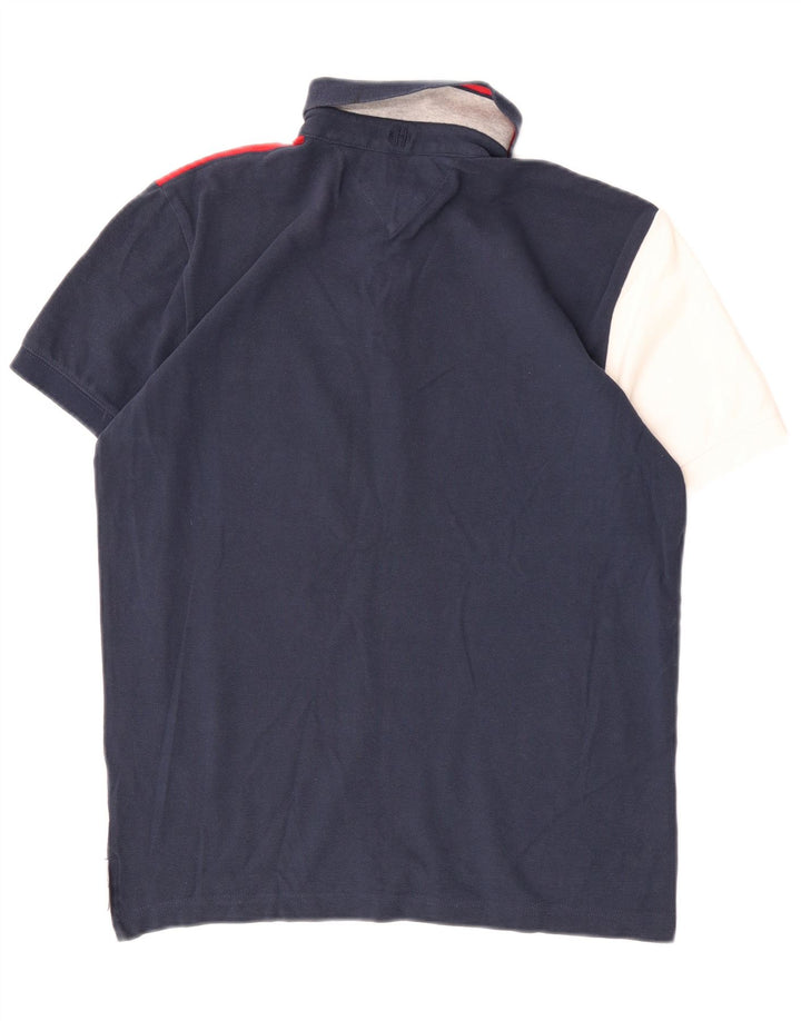 Camisa polo masculina Tommy Hilfiger Regular Fit pequena bloco colorido multicolorido