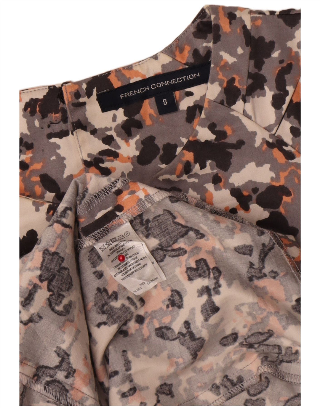 Vestido bainha feminino French Connection UK 8 pequeno floral multicolorido