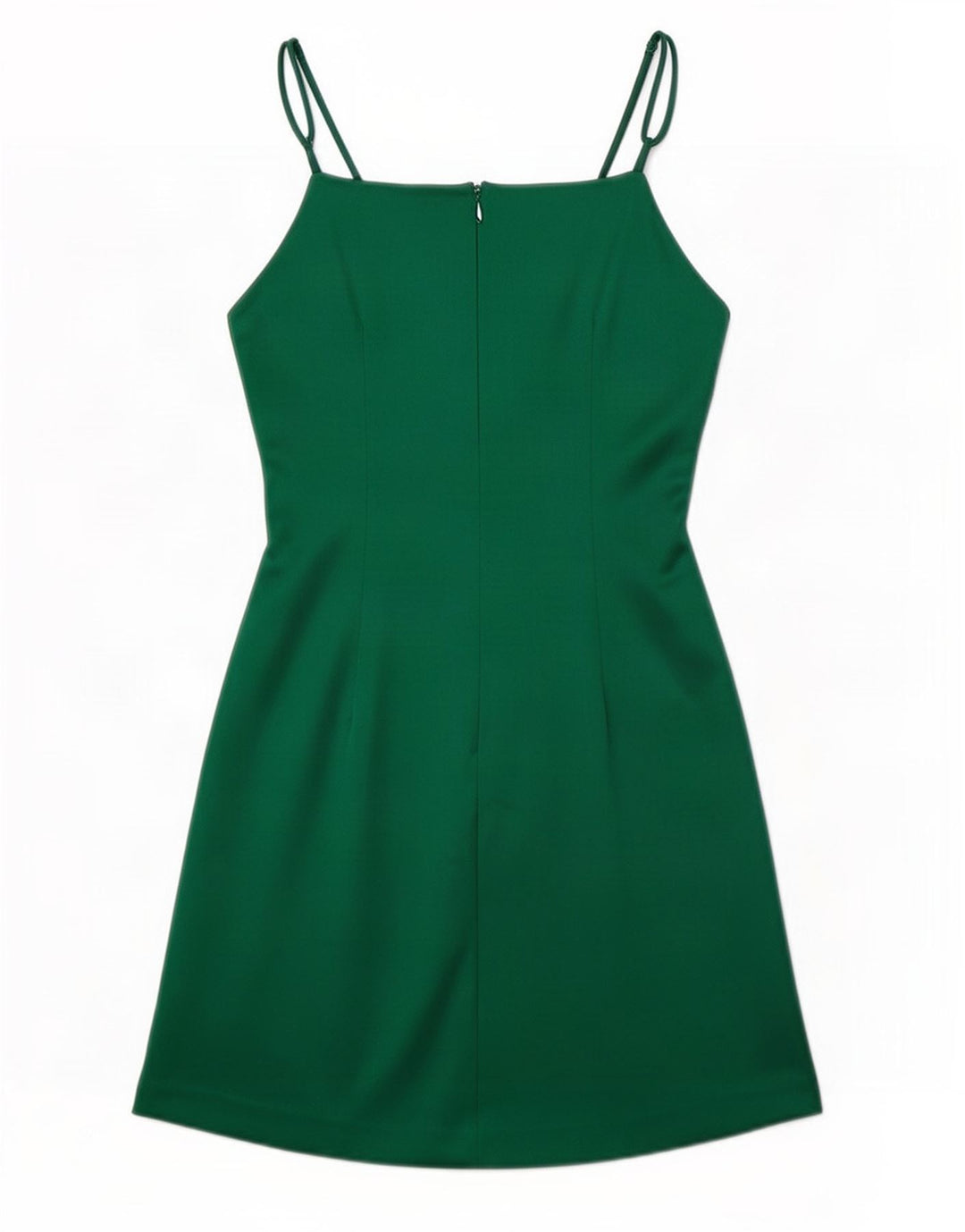 Vestido deslizante feminino Zara Reino Unido 8 pequeno poliéster verde