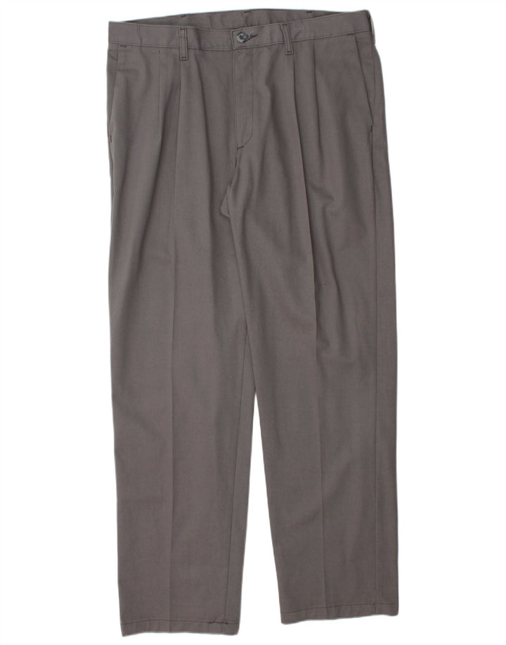 Calça chino masculina LEE Pegged W36 L32 algodão cinza