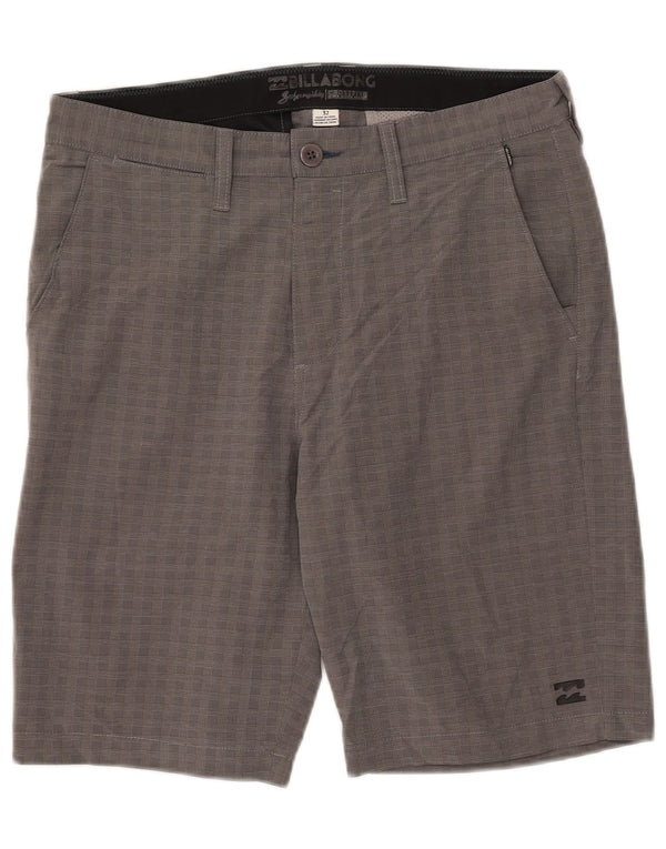 Billabong Mens Chino Shorts W32 Médio Cinza Xadrez