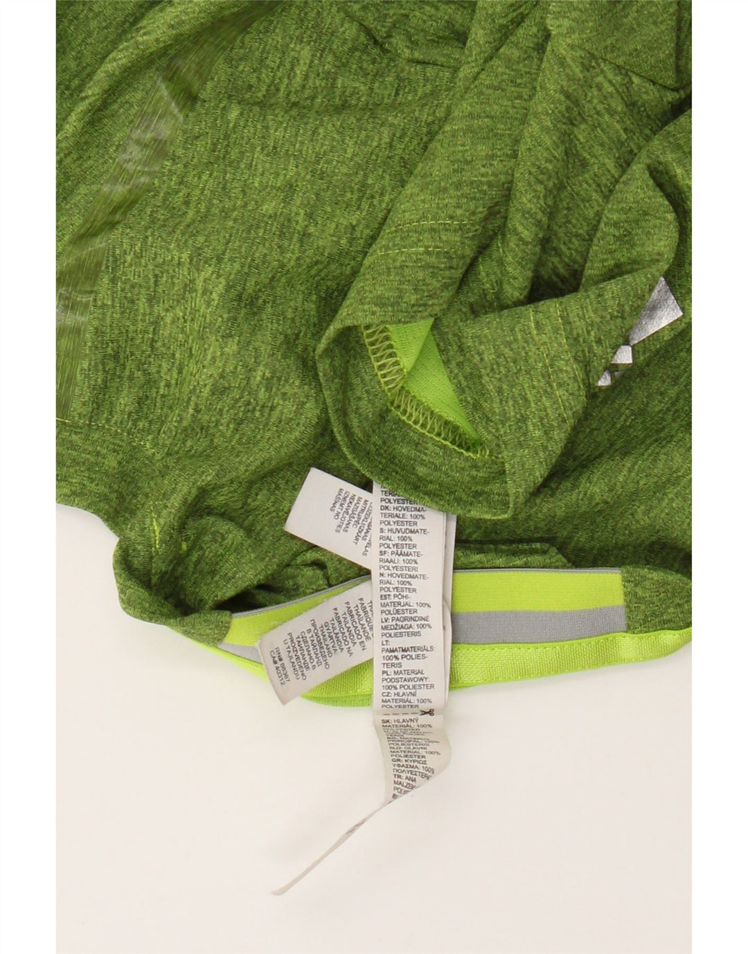 Camiseta masculina Adidas Top médio verde manchado de poliéster