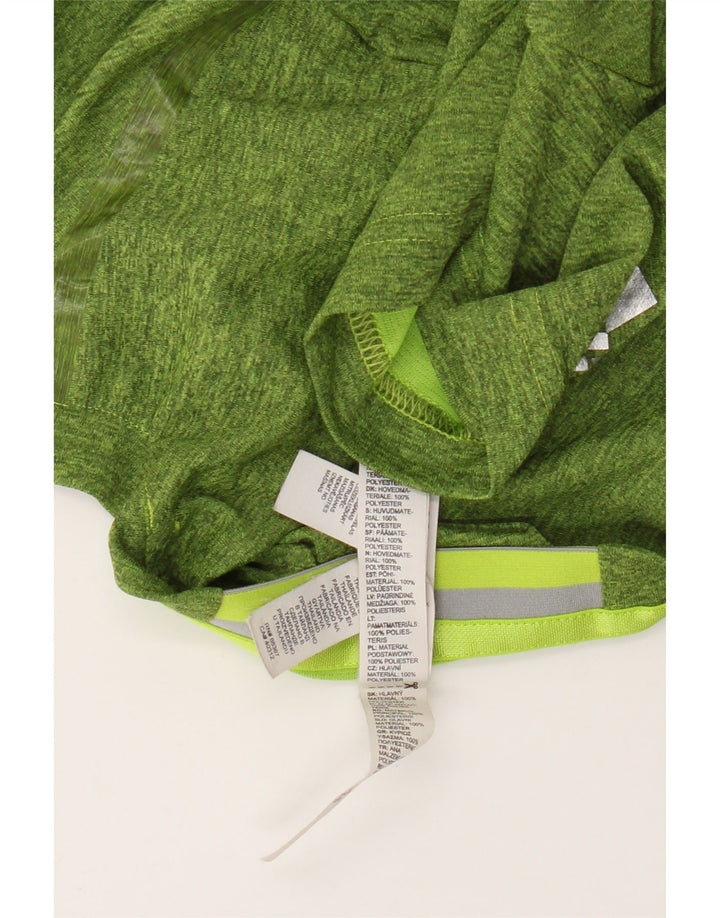 Camiseta masculina Adidas Top médio verde manchado de poliéster