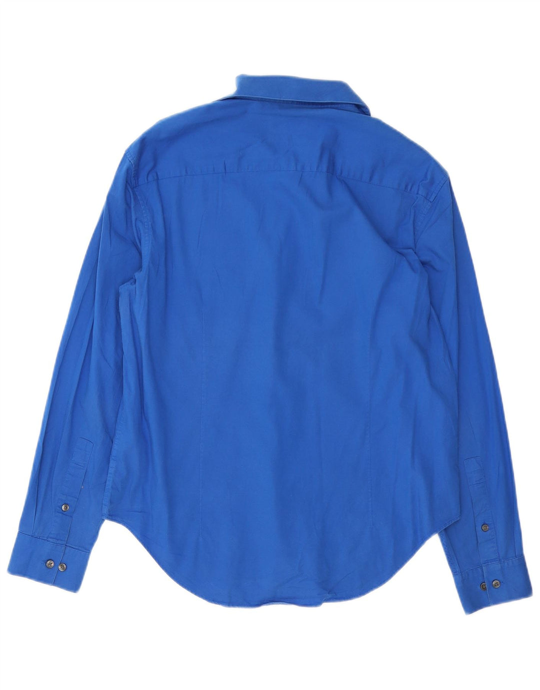 Camisa masculina Calvin Klein Slim Fit tamanho 15 1/2 algodão azul médio