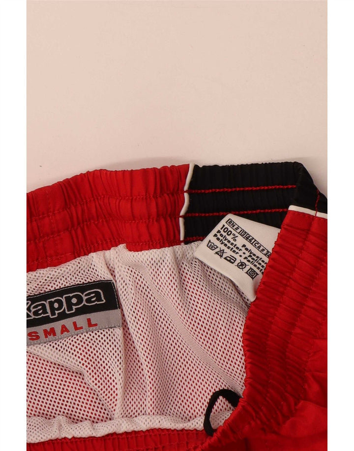 Kappa Mens Sport Shorts Pequeno Poliéster Colorblock Vermelho