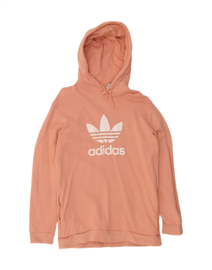 ADIDAS Mens Graphic Hoodie Jumper Medium Pink Cotton Vintage Adidas and Second-Hand Adidas from Messina Hembry 