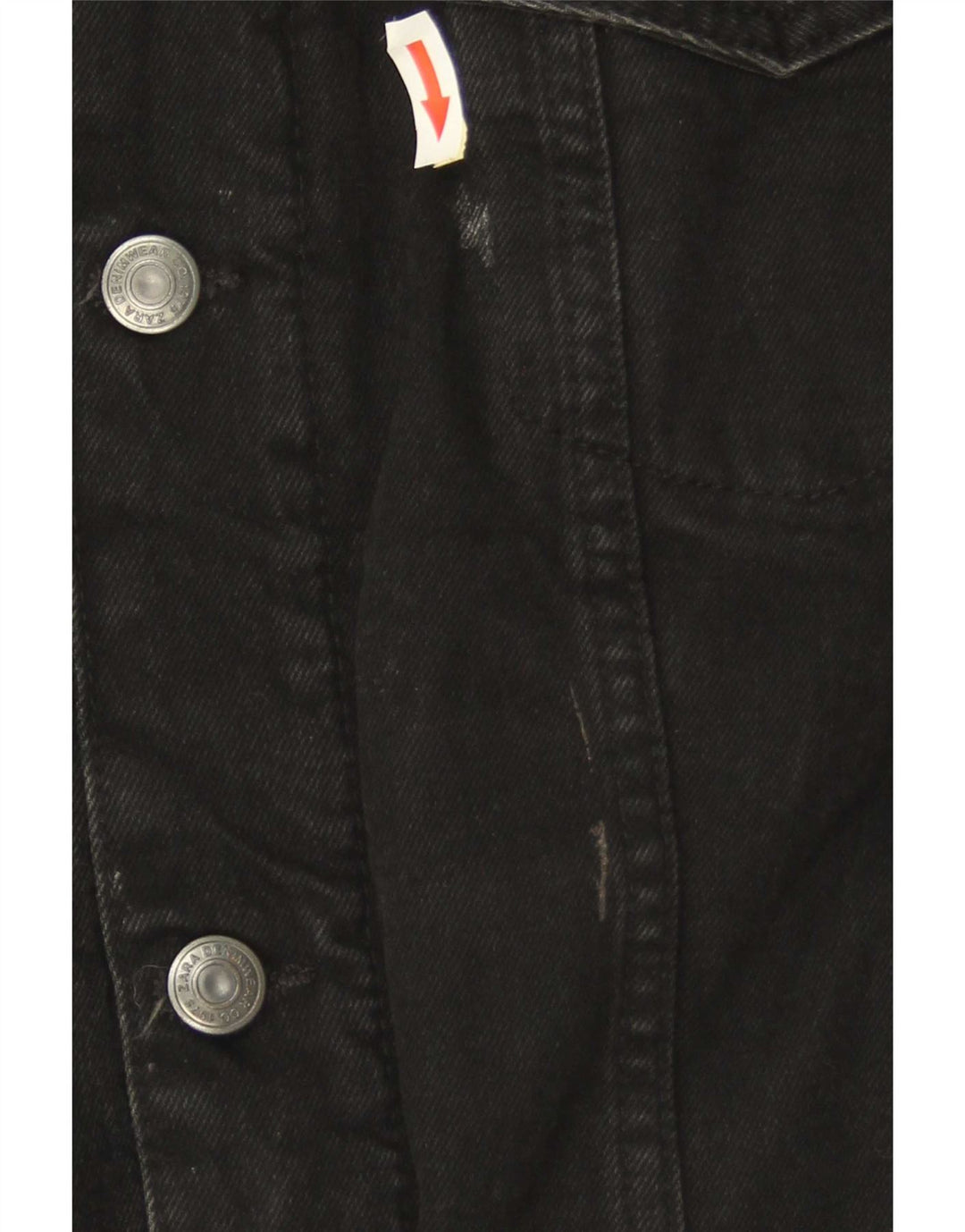 Jaqueta jeans Zara masculina Sherpa UK 38 poliéster preto médio