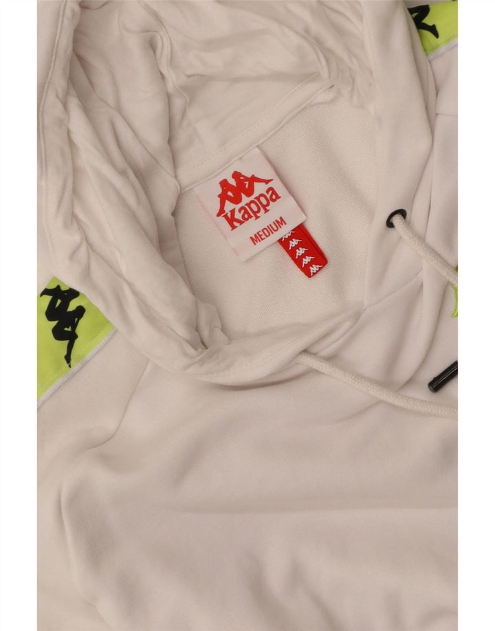 KAPPA Suéter feminino com capuz e estampa gráfica UK 14 médio branco