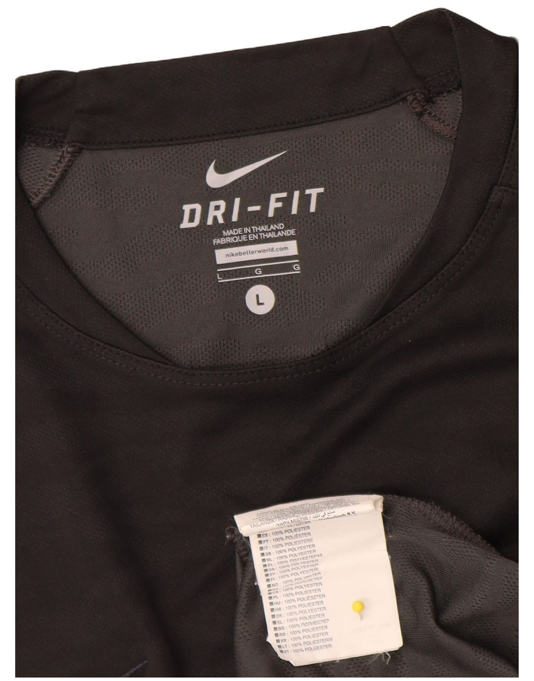 Camiseta Nike Masculina Dri Fit Top Grande Poliéster Preto