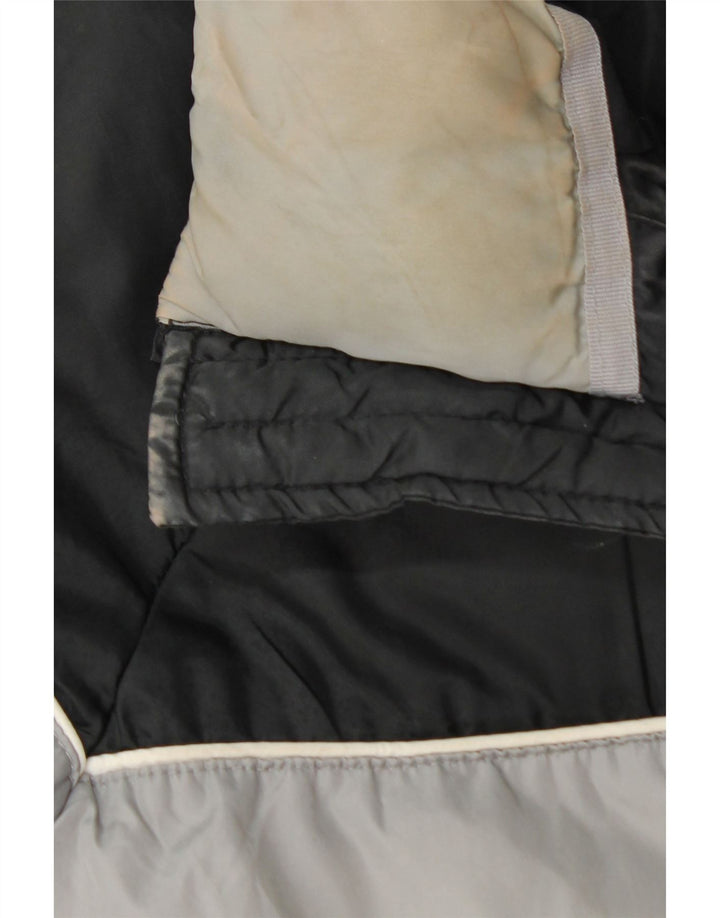 Jaqueta acolchoada masculina Fila UK 40 grande preto colorblock nylon