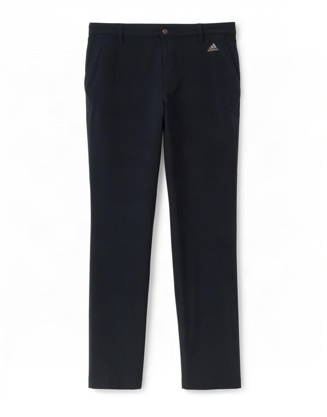 Adidas Mens Slim Chino Calças W36 L30 Poliéster Azul Marinho