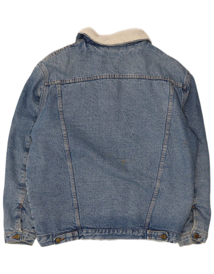 Jaqueta jeans masculina Sherpa Romano UK 42 XL azul poliéster