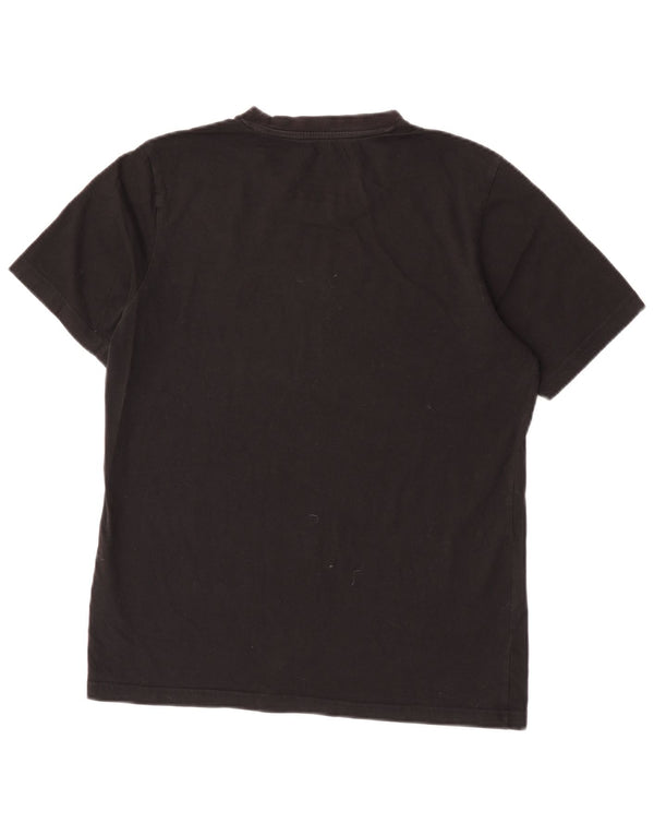 Adidas Mens Camiseta Top Pequeno Algodão Preto