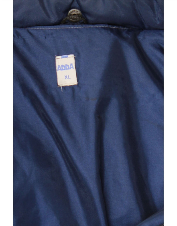 Jaqueta acolchoada masculina vintage UK 42 XL azul marinho