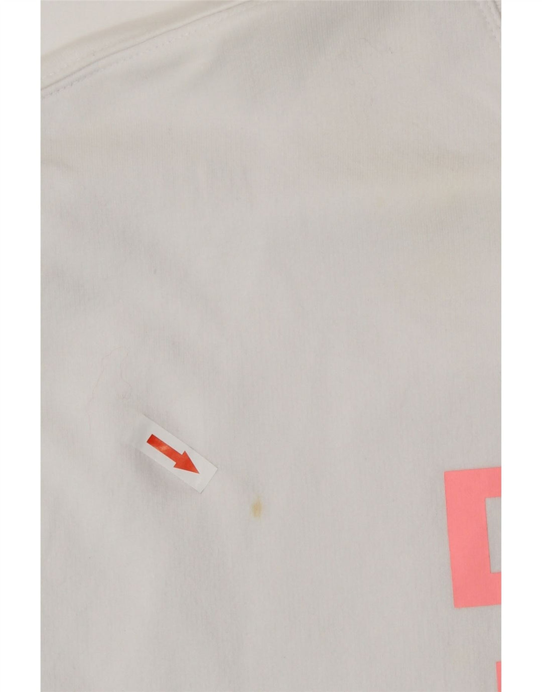 Dkny Top gráfico feminino oversized manga comprida Reino Unido 14 algodão branco médio