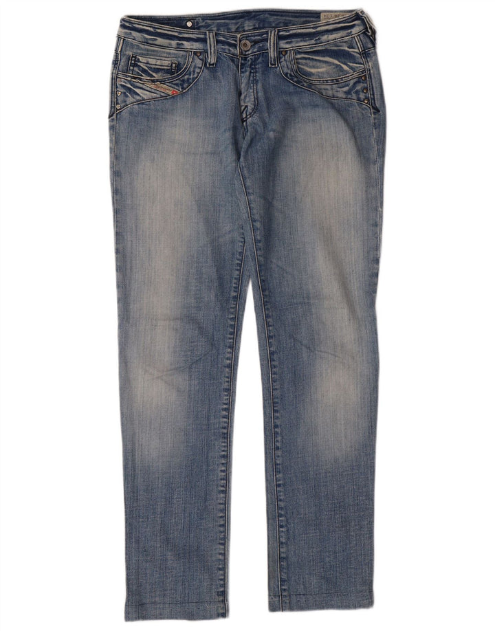 DIESEL feminino Kycut Slim Jeans W26 L29 algodão azul