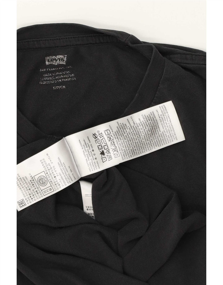 Camiseta gráfica masculina Levi's Top pequeno algodão preto
