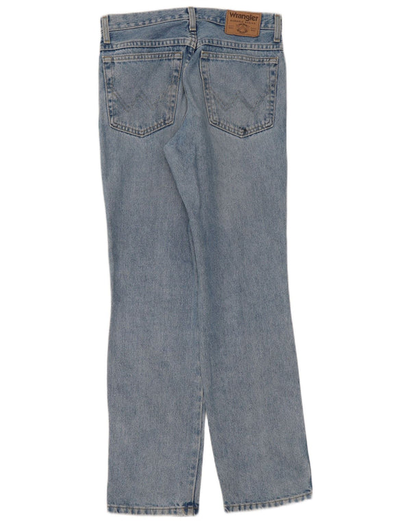 Wrangler Mens Straight Jeans W30 L32 Azul Algodão