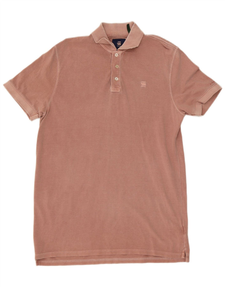 Camisa polo masculina G-Star grande algodão rosa