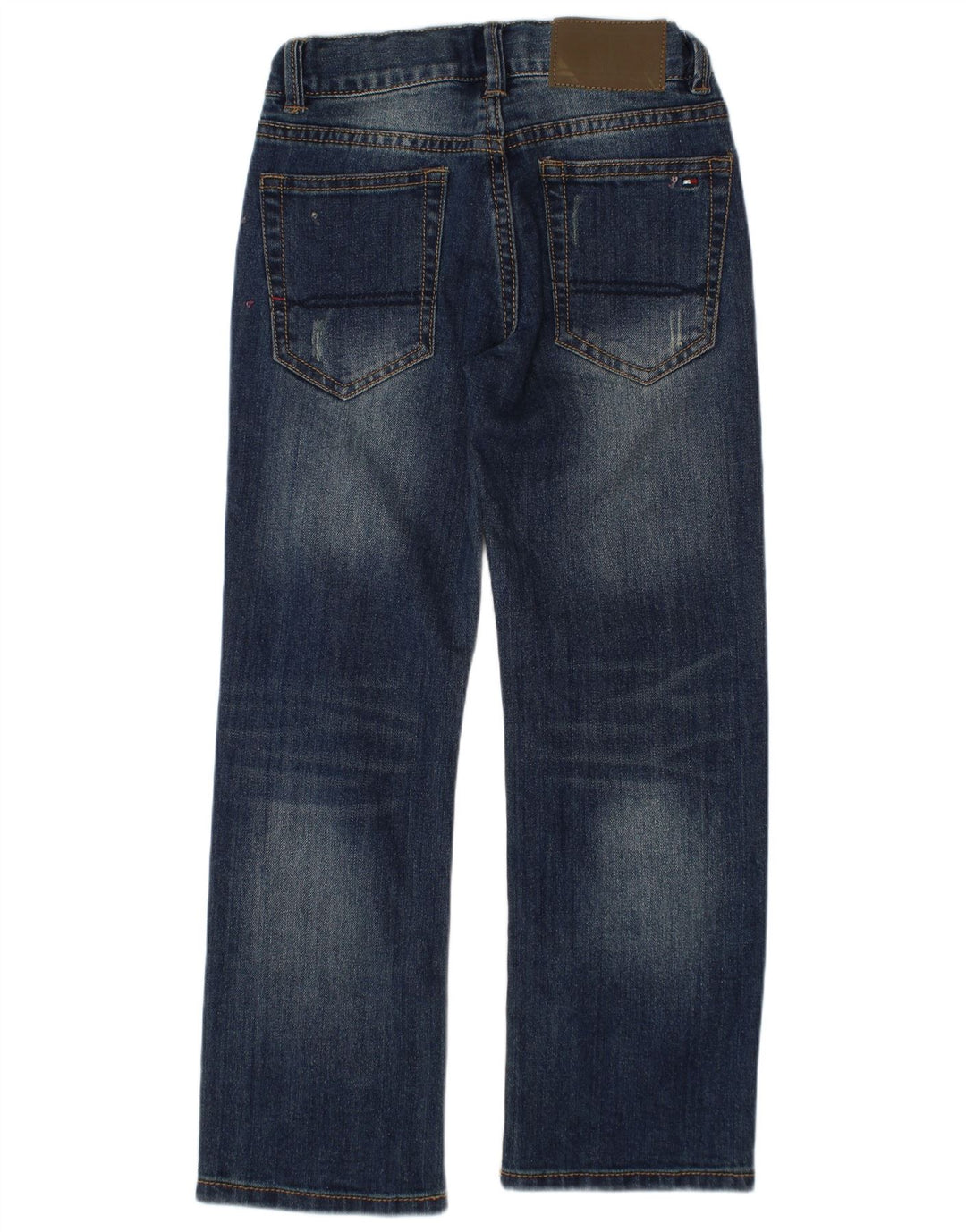 TOMMY HILFIGER Meninos jeans retos desgastados 5-6 anos W24 L20 Azul