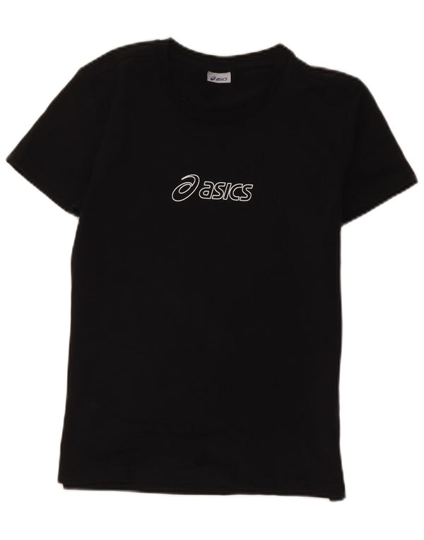 Camiseta feminina Asics Graphic UK 14 grande algodão preto