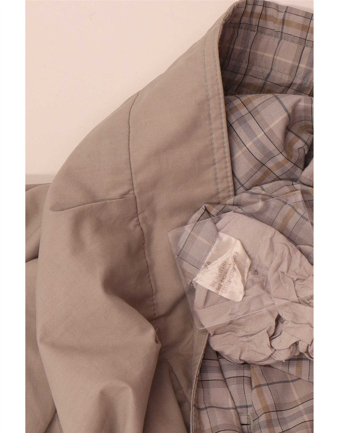 Jaqueta reversível masculina vintage UK 40 poliéster cinza grande